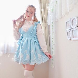 Rare Liz Lisa Blue Lace Dress with Bow